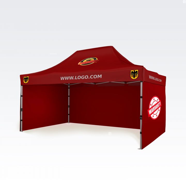 Saliekama pop up telts festivāliem un tirgiem